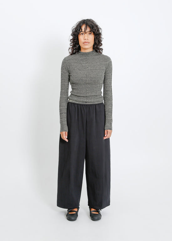 Sana Knit Top / Moss-Navy