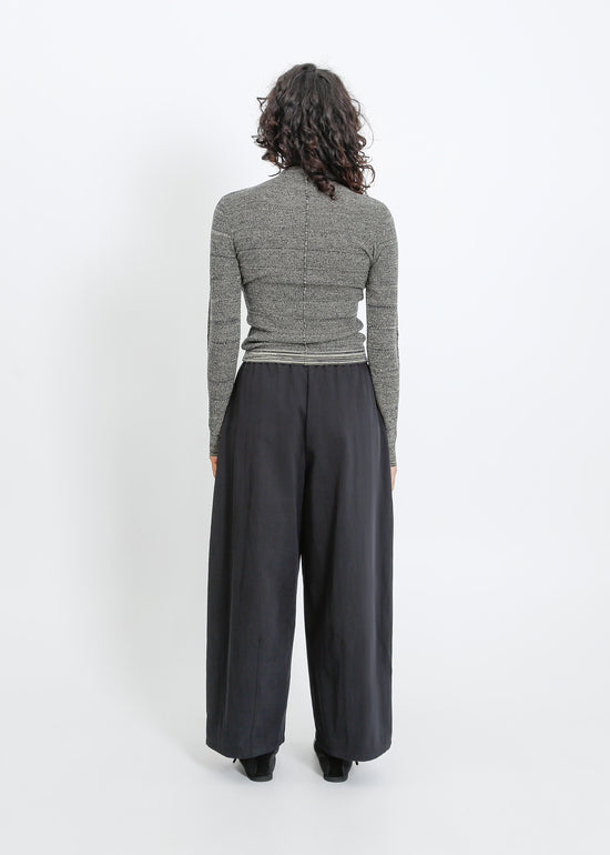 Sana Knit Top / Moss-Navy
