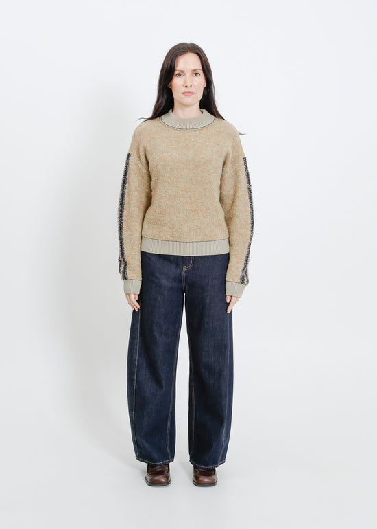 Oakland Knit Sweat / Beige-Mint