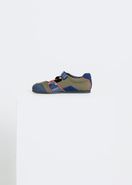 BECK SNEAKER / NAVY-KHAKI-FLAME