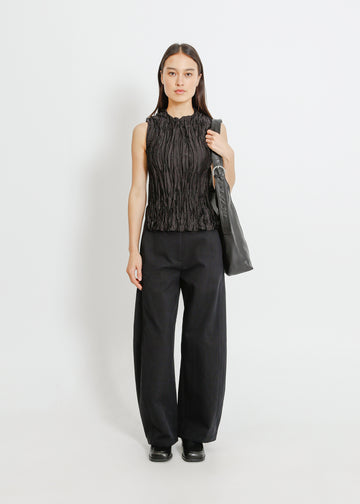 JUNO LEATHER TOTE / BLACK