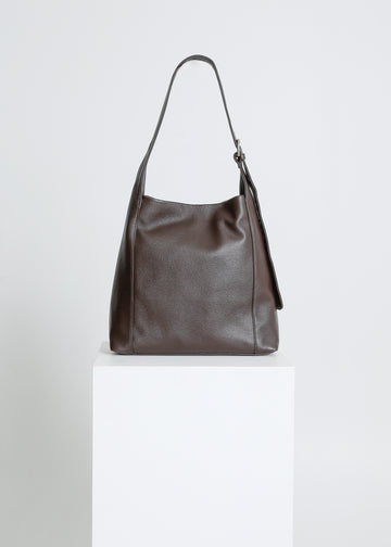 JUNO LEATHER TOTE / MAHOGANY