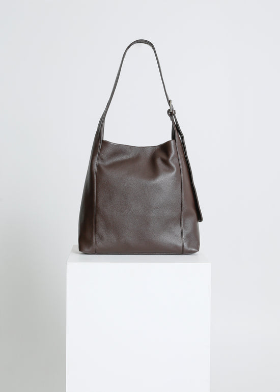 JUNO LEATHER TOTE / MAHOGANY