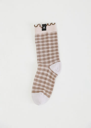 Loni Sock / Beige-Brown