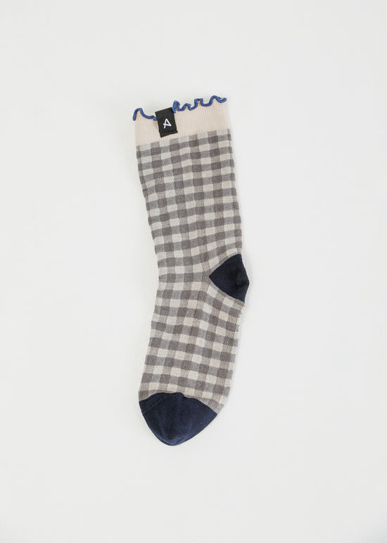 Loni Sock / Cream-Grey-Navy