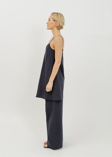 Cedar Dress / Black-Navy Check