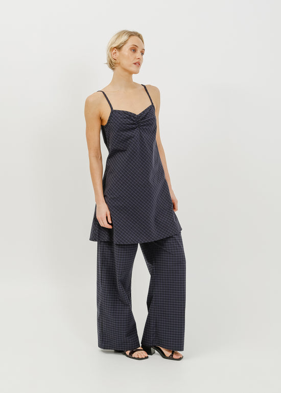 Cedar Dress / Black-Navy Check