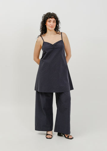 Cedar Dress / Black-Navy Check