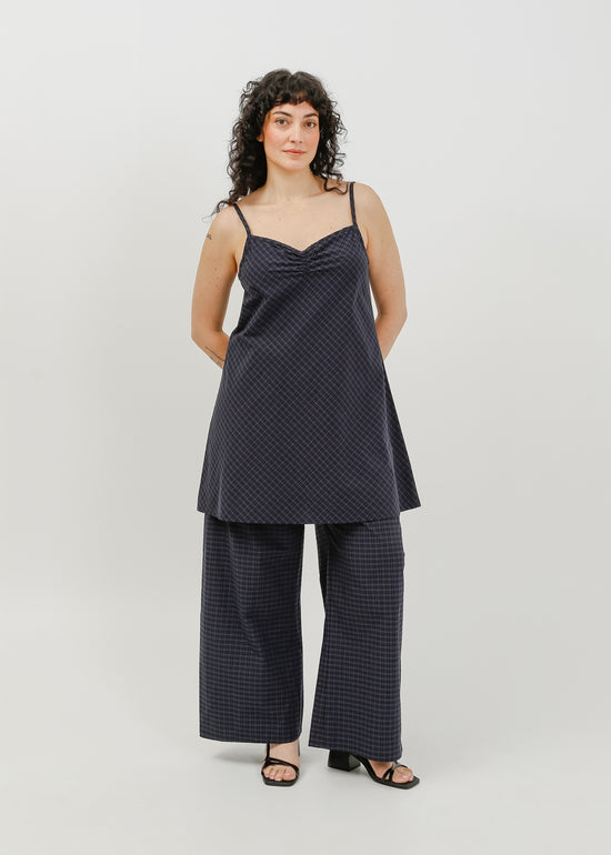 Cedar Dress / Black-Navy Check