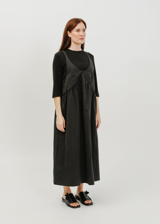 Roy Pinafore Dress / Black