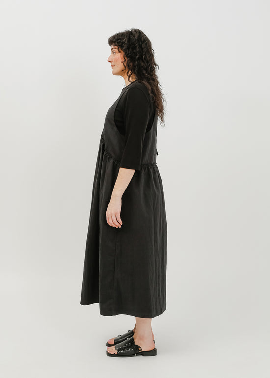 Roy Pinafore Dress / Black