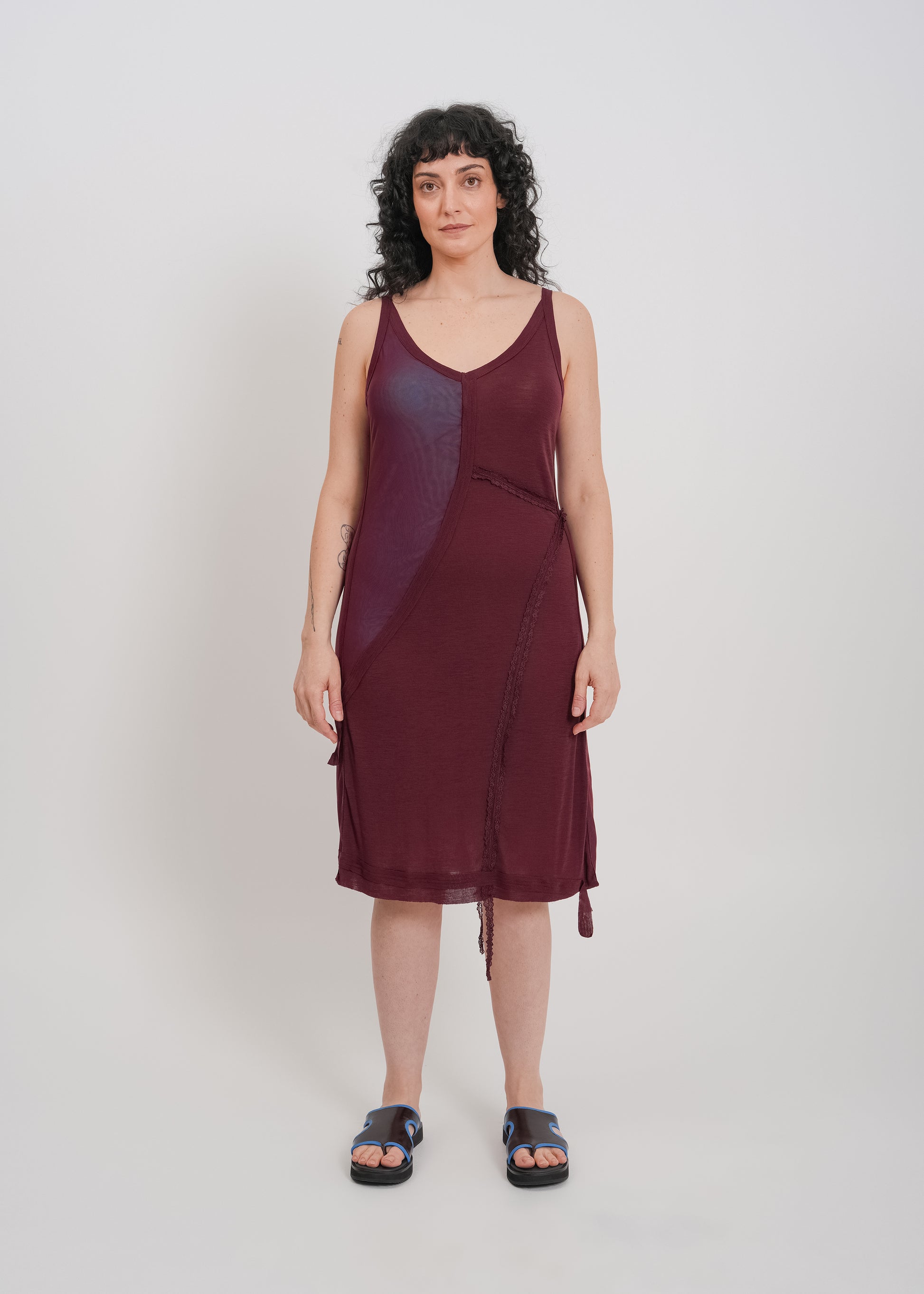 Odette Dress / Burnt Maroon-Blue - 
Burnt Maroon Blue (image 7)