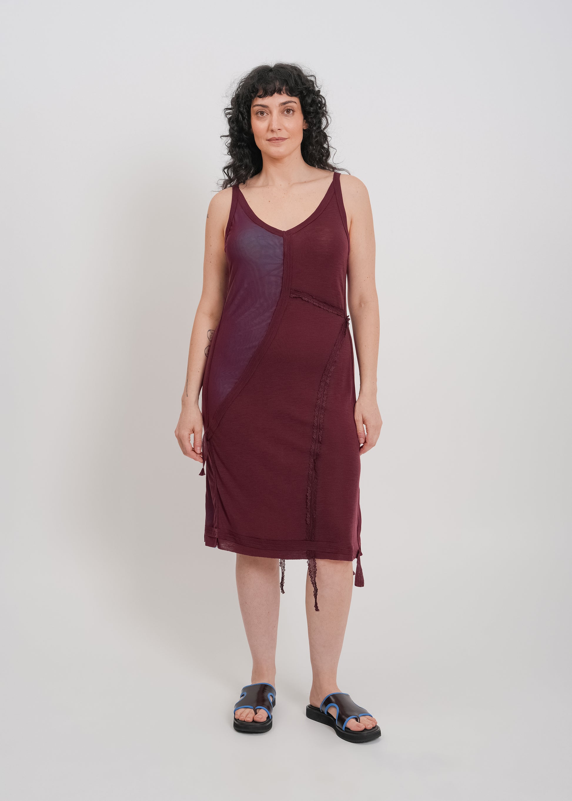 Odette Dress / Burnt Maroon-Blue - 
Burnt Maroon Blue (image 11)