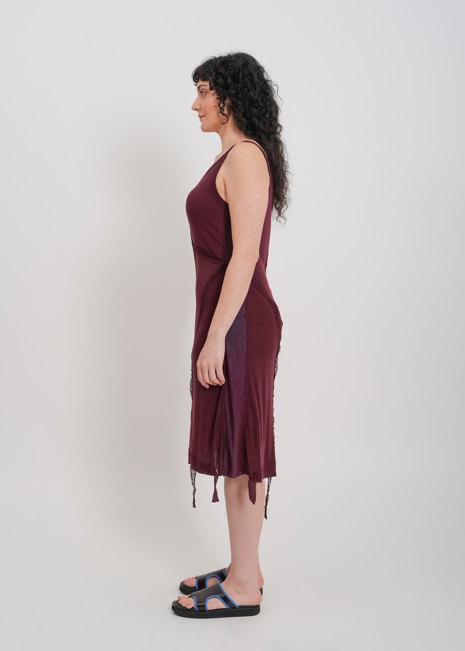 Odette Dress / Burnt Maroon-Blue - 
Burnt Maroon Blue (image 9)