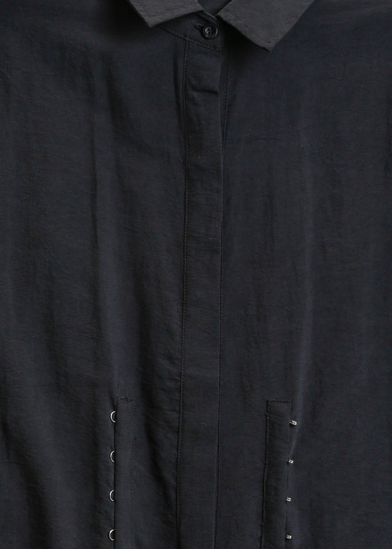 Verity Shirt Dress / Black