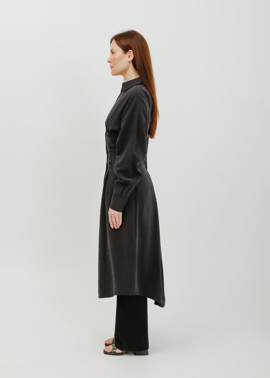 Verity Shirt Dress / Black
