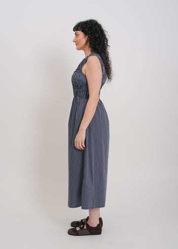 Matty Dress / Navy-White