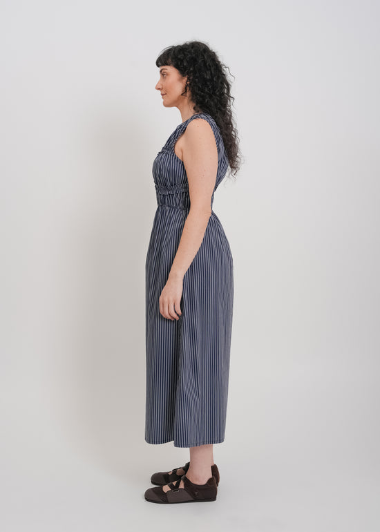 Matty Dress / Navy-White