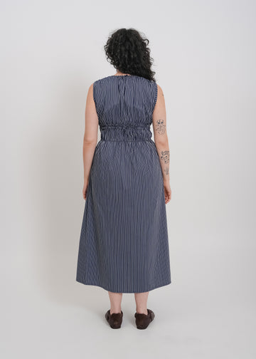 Matty Dress / Navy-White