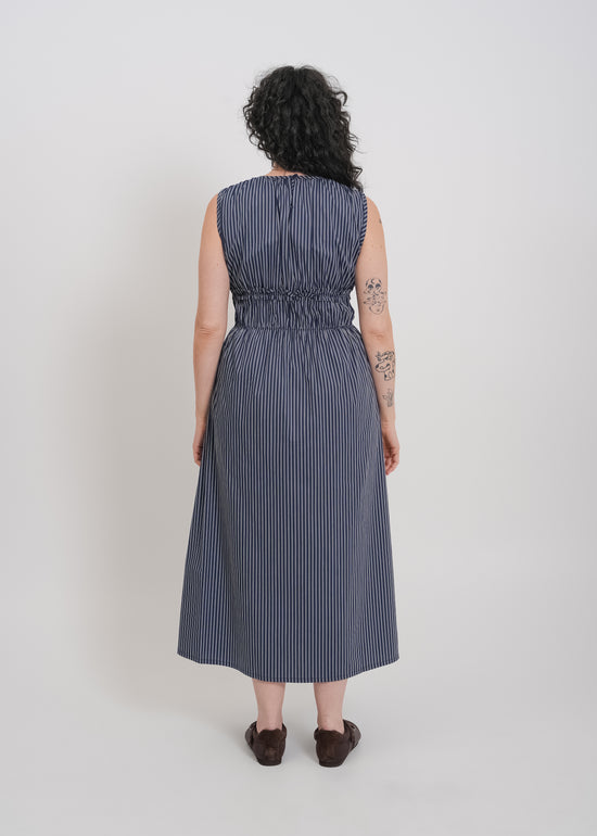 Matty Dress / Navy-White