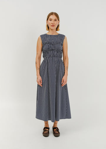 Matty Dress / Navy-White