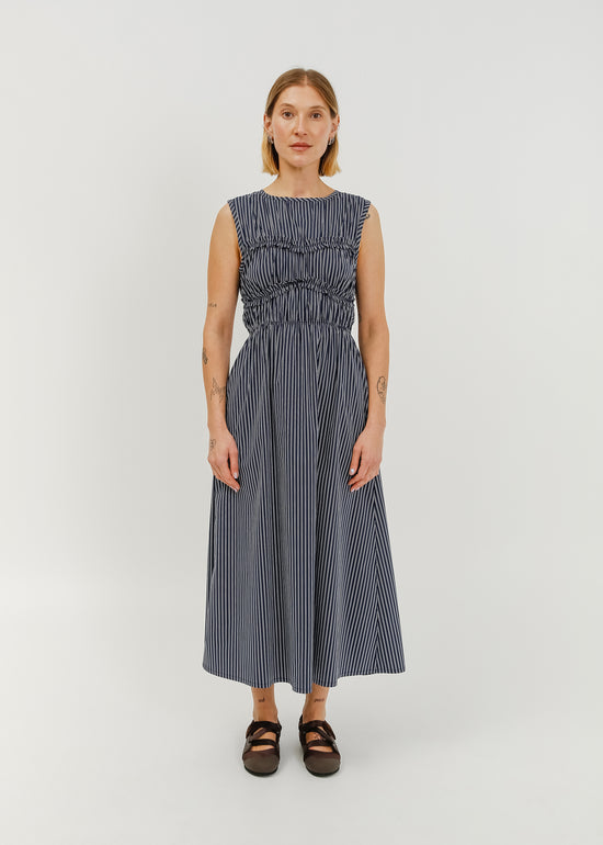 Matty Dress / Navy-White