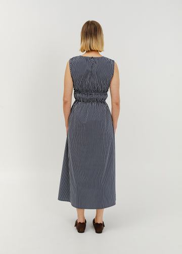 Matty Dress / Navy-White