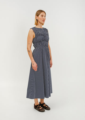 Matty Dress / Navy-White