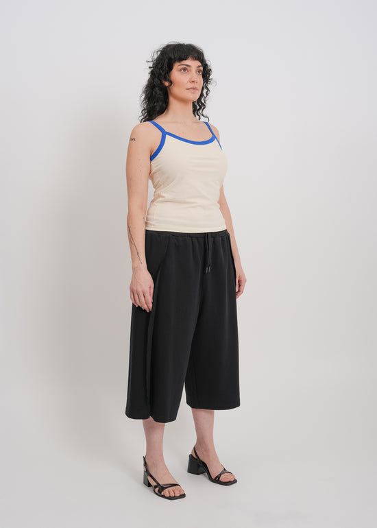Bowie Singlet / Cream-Blue