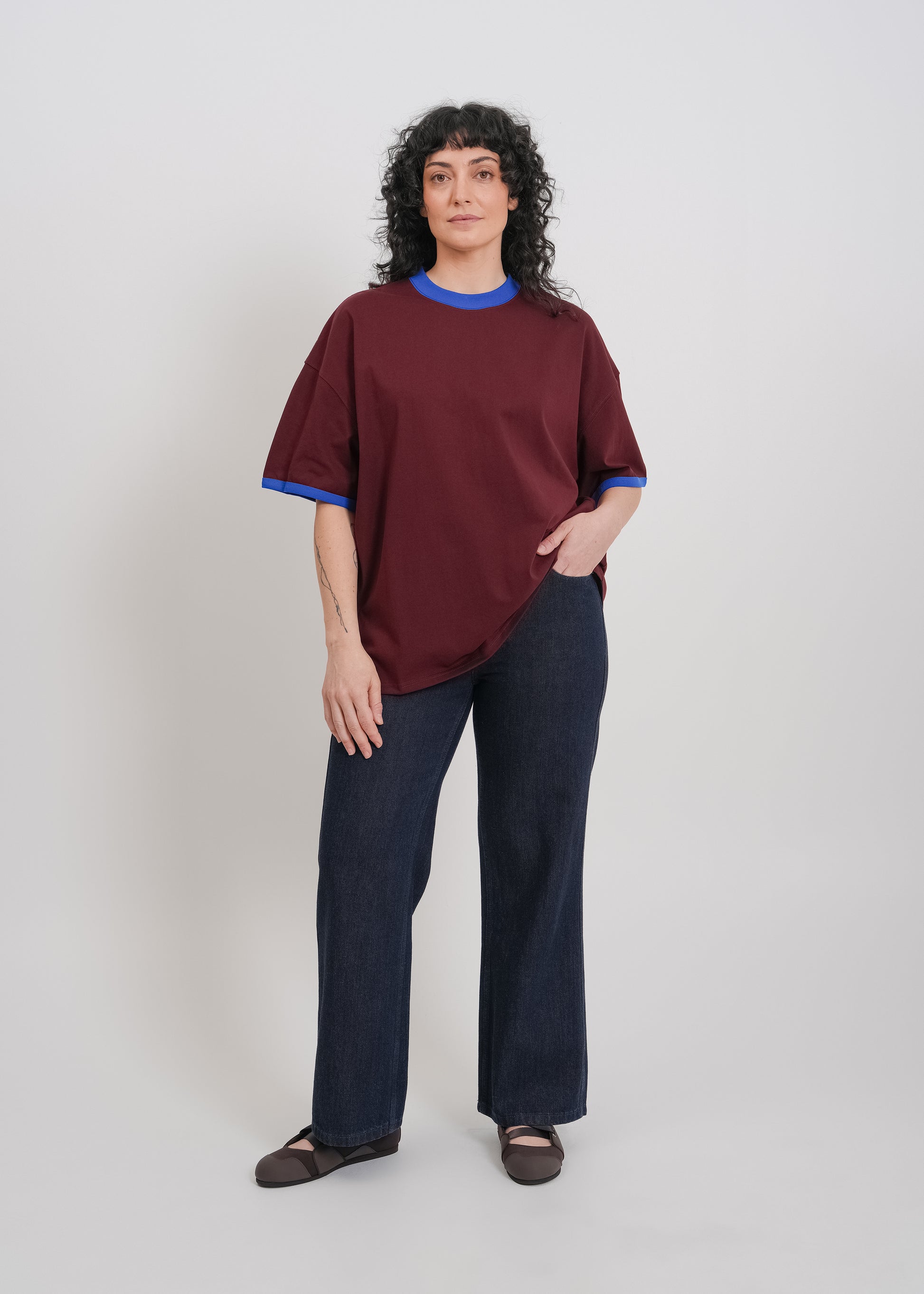 Maxwell Tee / Burnt Maroon-Blue - 
Burnt Maroon Blue (image 5)