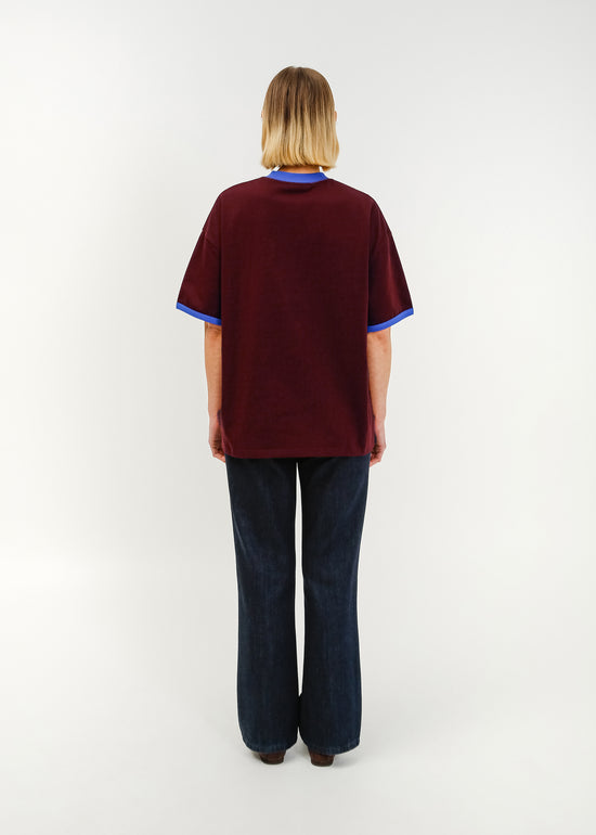 Maxwell Tee / Burnt Maroon-Blue