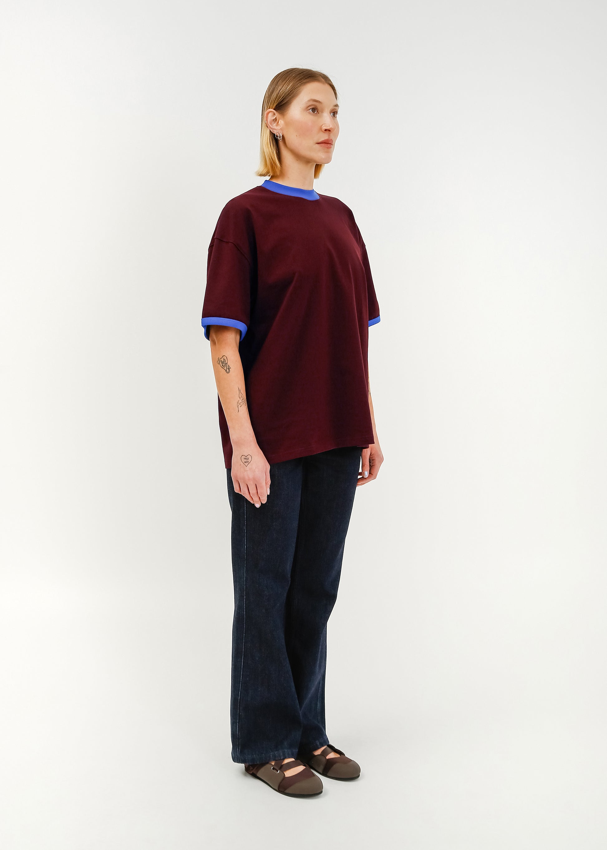 Maxwell Tee / Burnt Maroon-Blue - 
Burnt Maroon Blue (image 7)