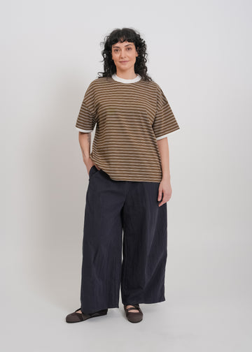Maxwell Tee / Khaki-White
