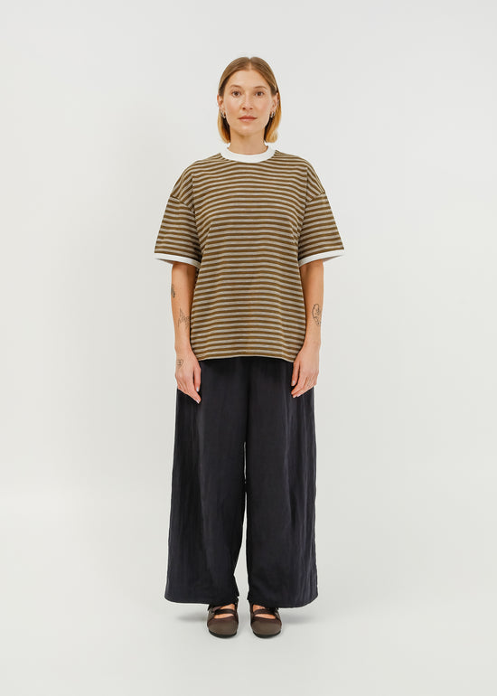 Maxwell Tee / Khaki-White