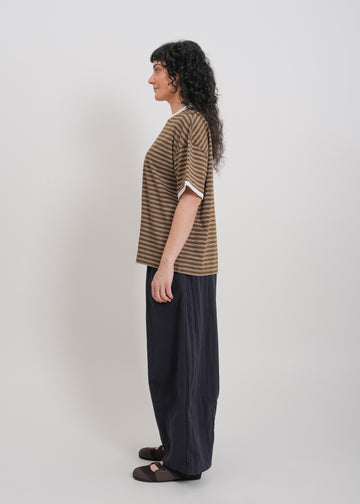 Maxwell Tee / Khaki-White