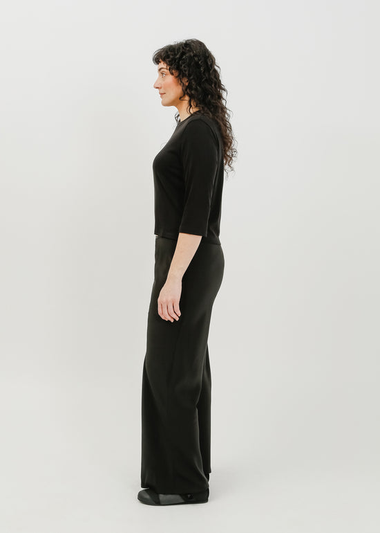 Gwyneth 3/4 Sleeve Tee / Black
