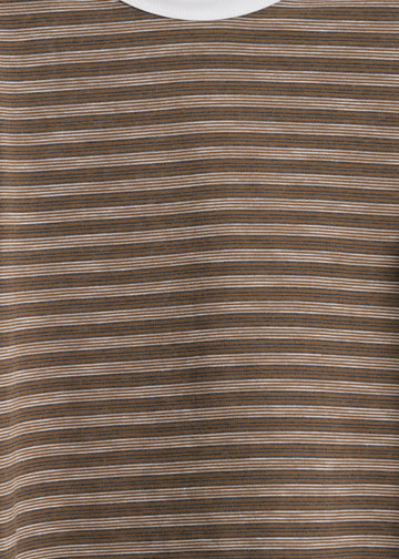 Gwyneth 3/4 Sleeve Tee / Khaki-White