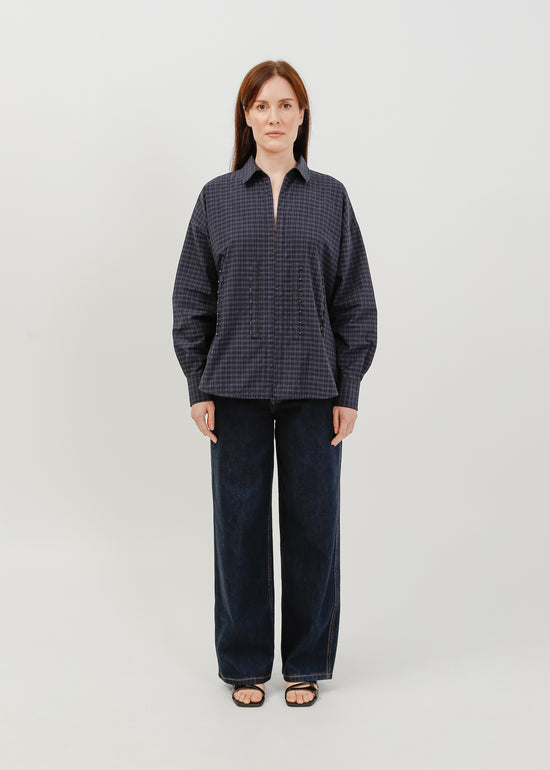 Darwin Shirt / Black-Navy Check