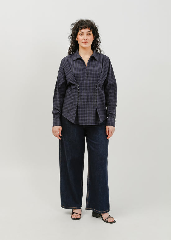 Darwin Shirt / Black-Navy Check