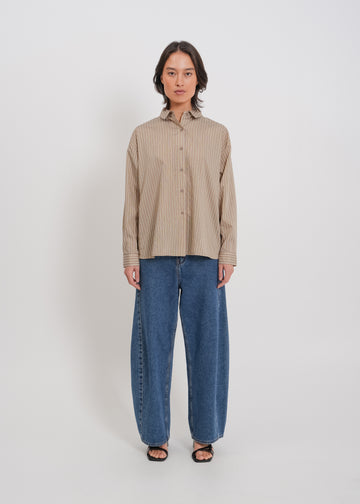 Tobias Shirt / Mocha-Yellow-White-Black