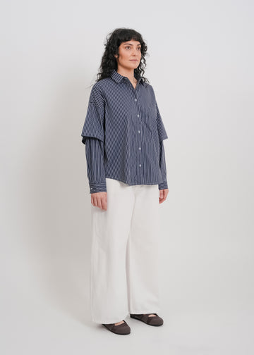 Malakai Shirt / Navy-White