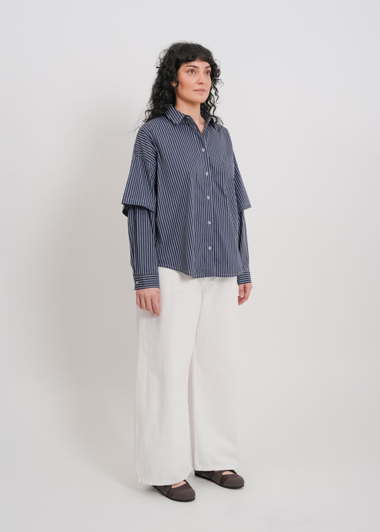 Malakai Shirt / Navy-White