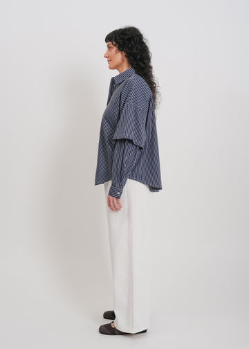 Malakai Shirt / Navy-White