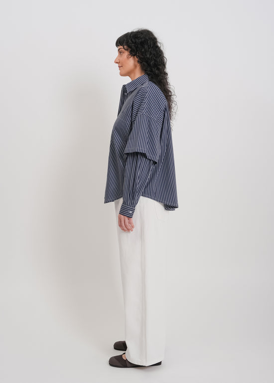 Malakai Shirt / Navy-White
