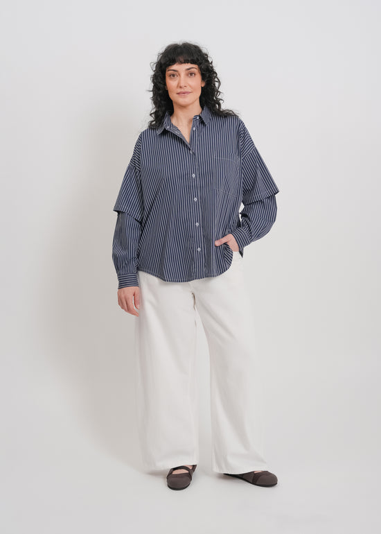 Malakai Shirt / Navy-White