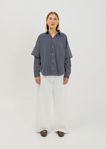 Malakai Shirt / Navy-White
