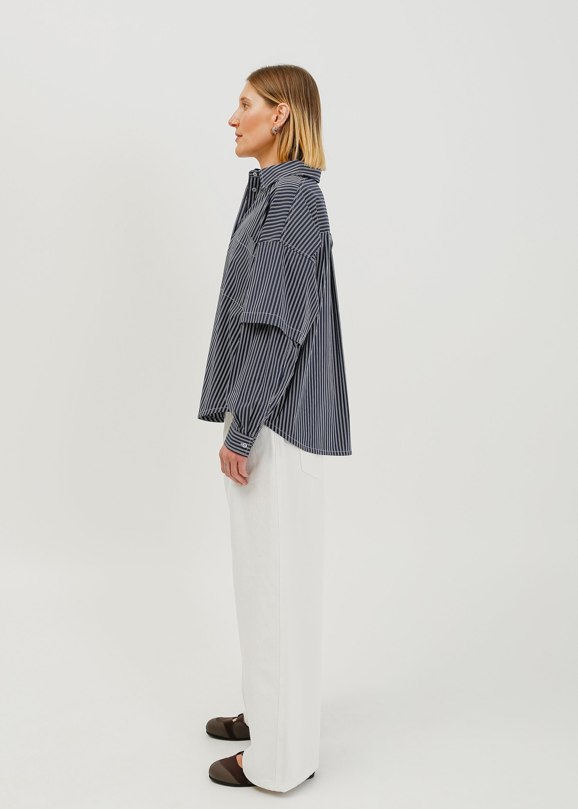 Malakai Shirt / Navy-White - 
Navy White (image 4)