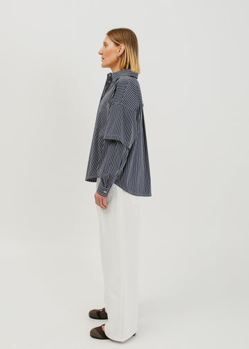 Malakai Shirt / Navy-White
