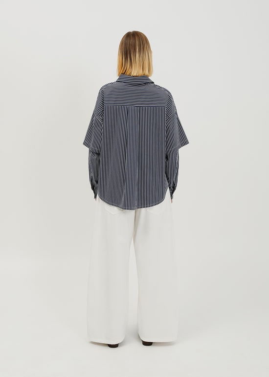Malakai Shirt / Navy-White