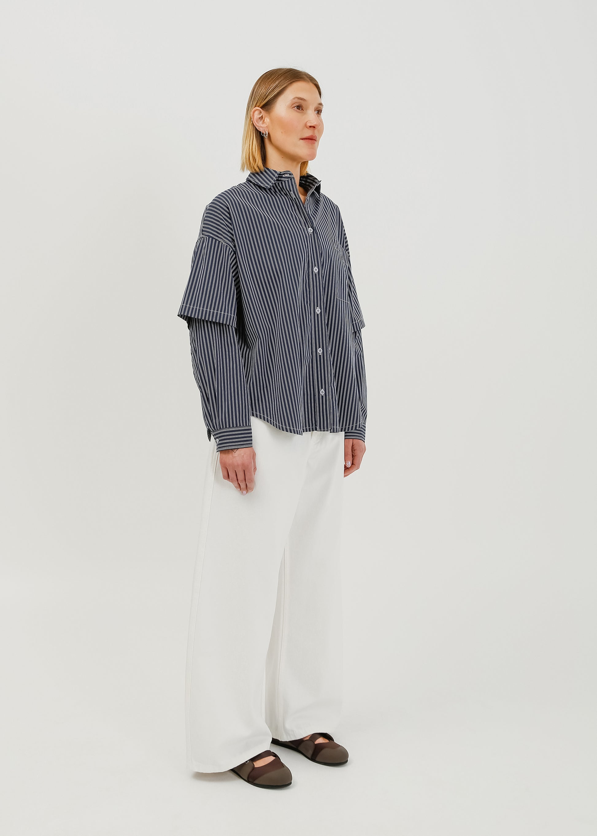 Malakai Shirt / Navy-White - 
Navy White (image 3)